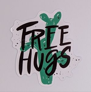 Free Hugs Cactus sticker
